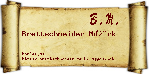 Brettschneider Márk névjegykártya